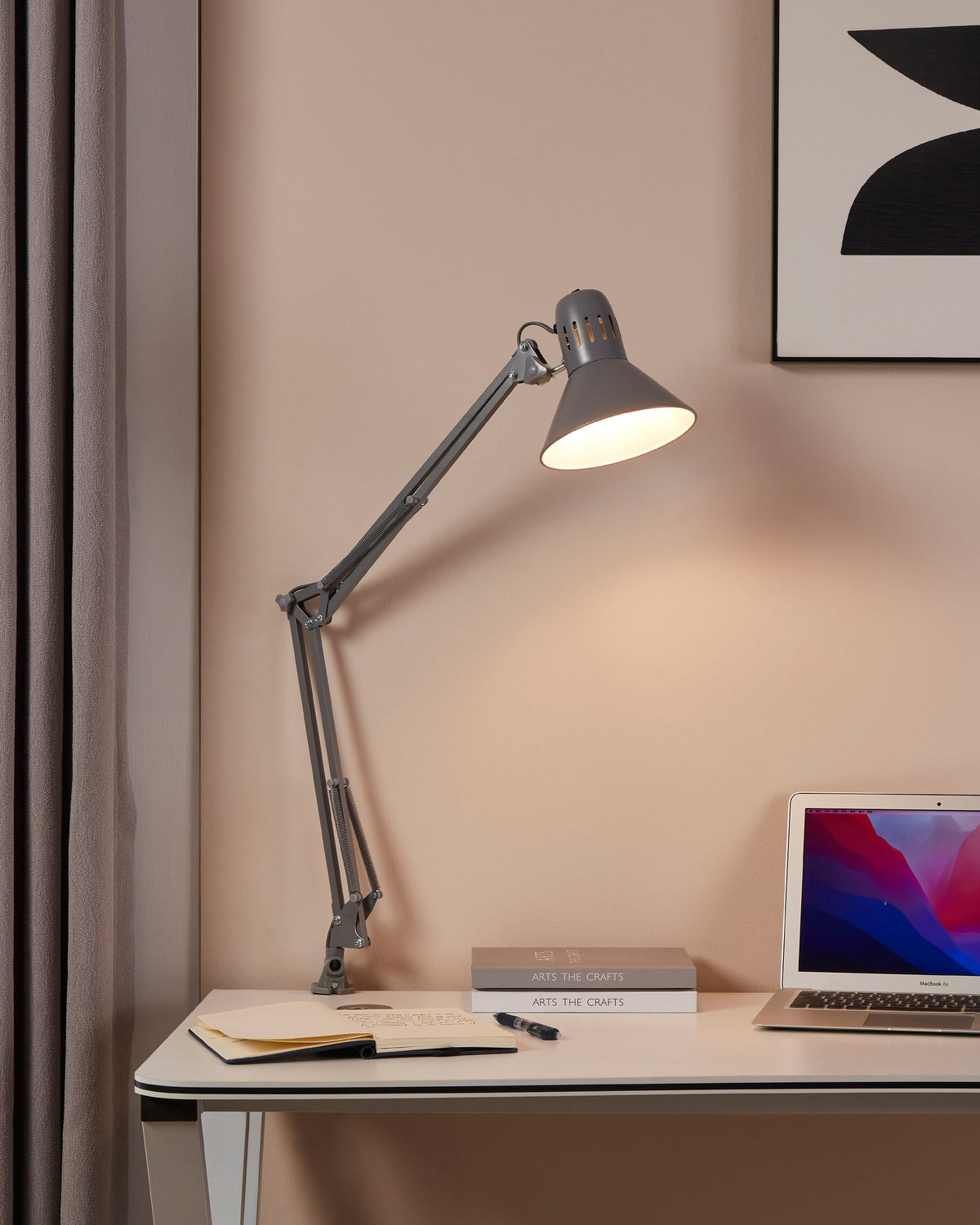 Lampe à poser Firmo argentée