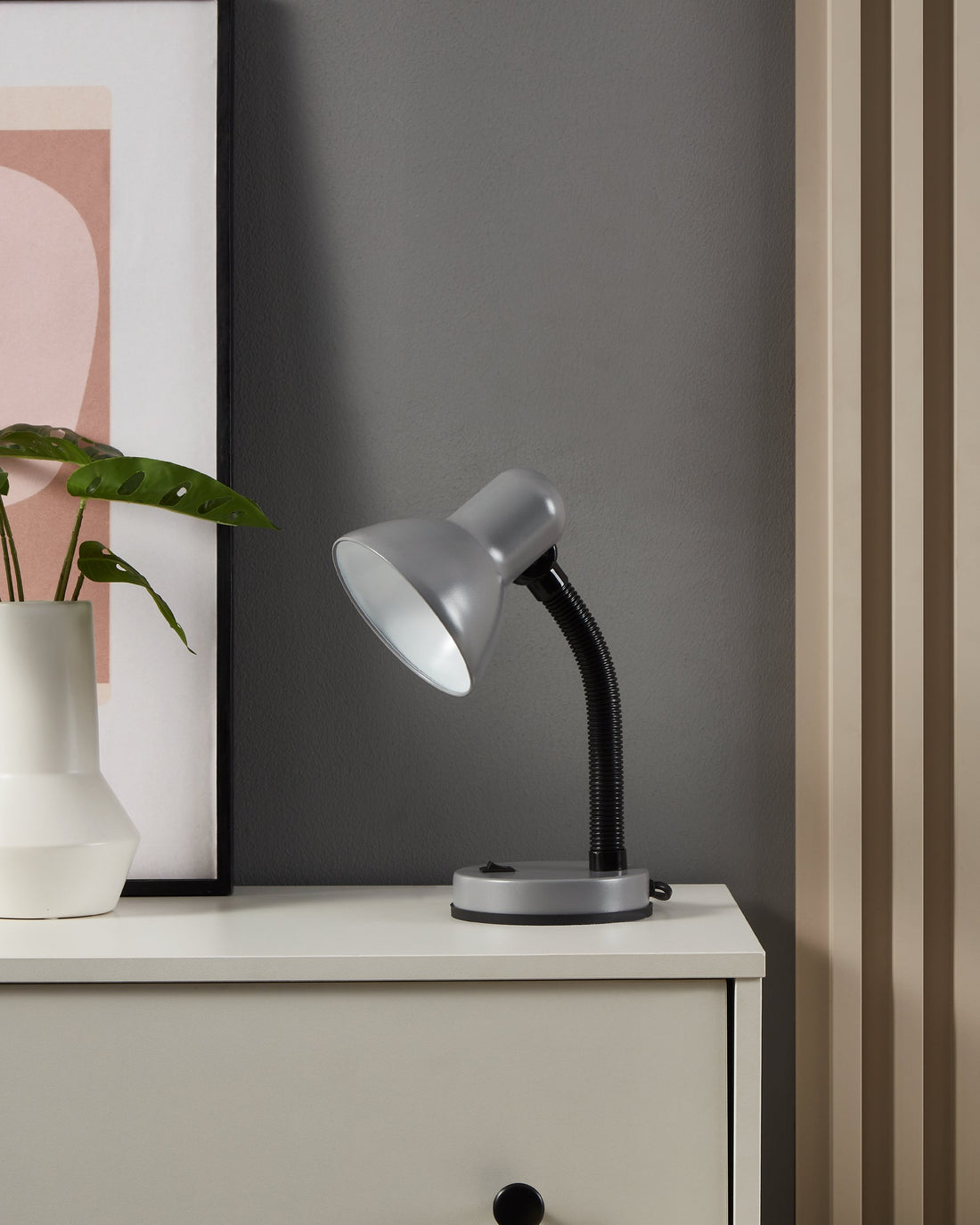 Lampe à poser Basic 1 argentée
