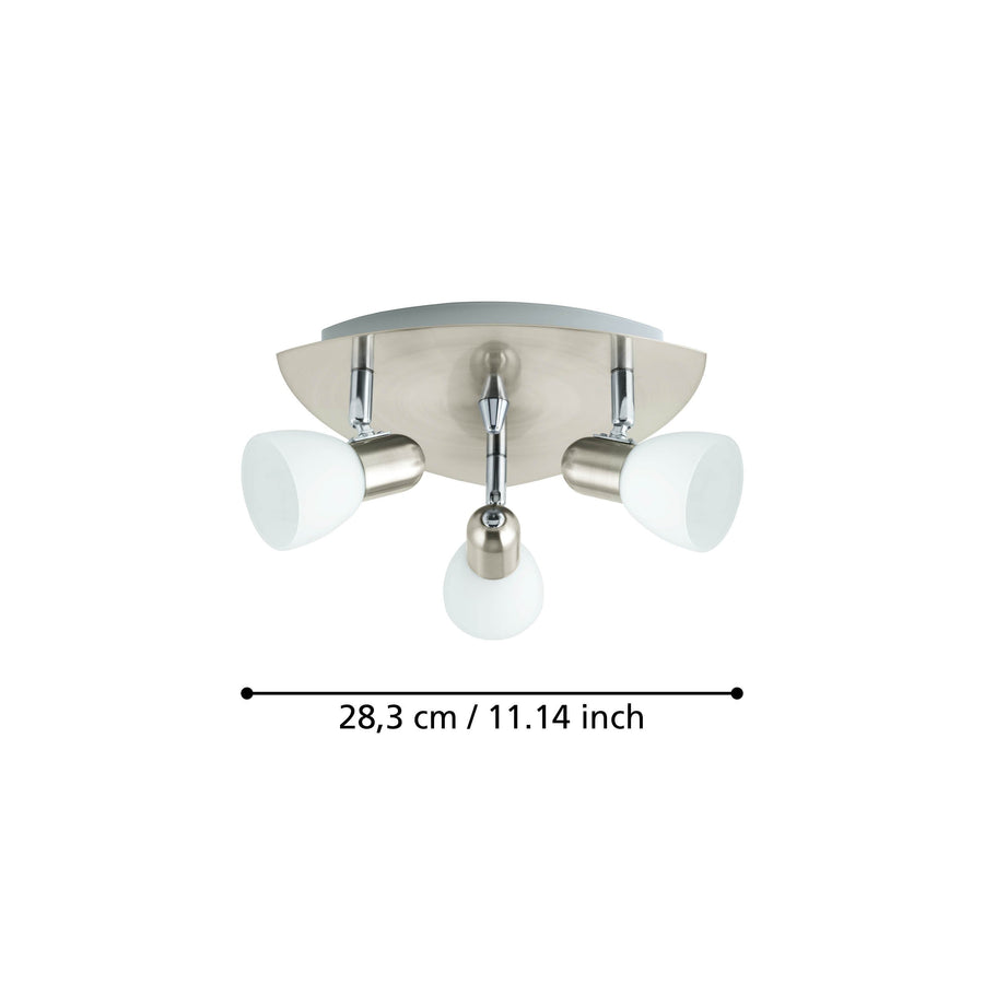 Schéma de dimensions indiquant 28,3 cm de largeur du luminaire