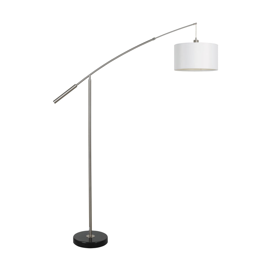 Lampadaire Nadina nickel et blanc mat
