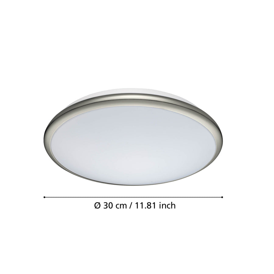 Applique murale Manilva nickel et blanche mat