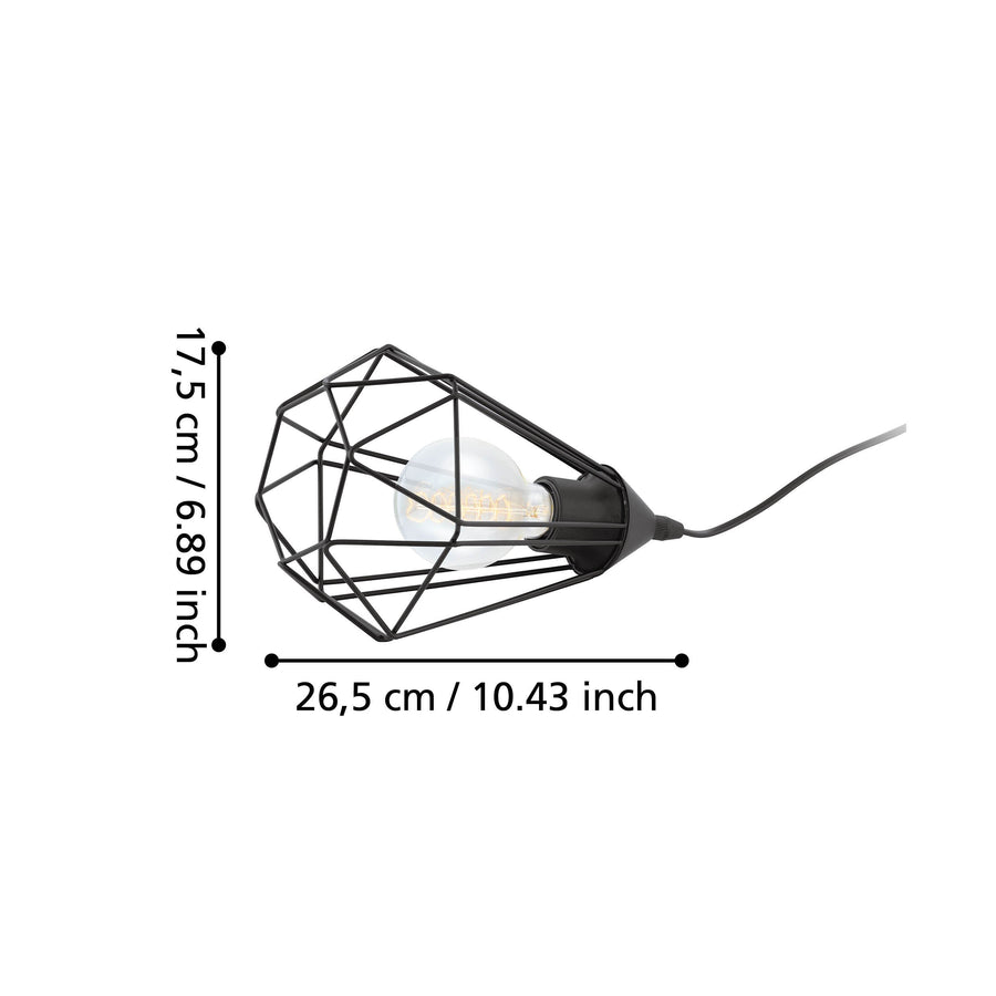 Lampe à poser Tarbes noire