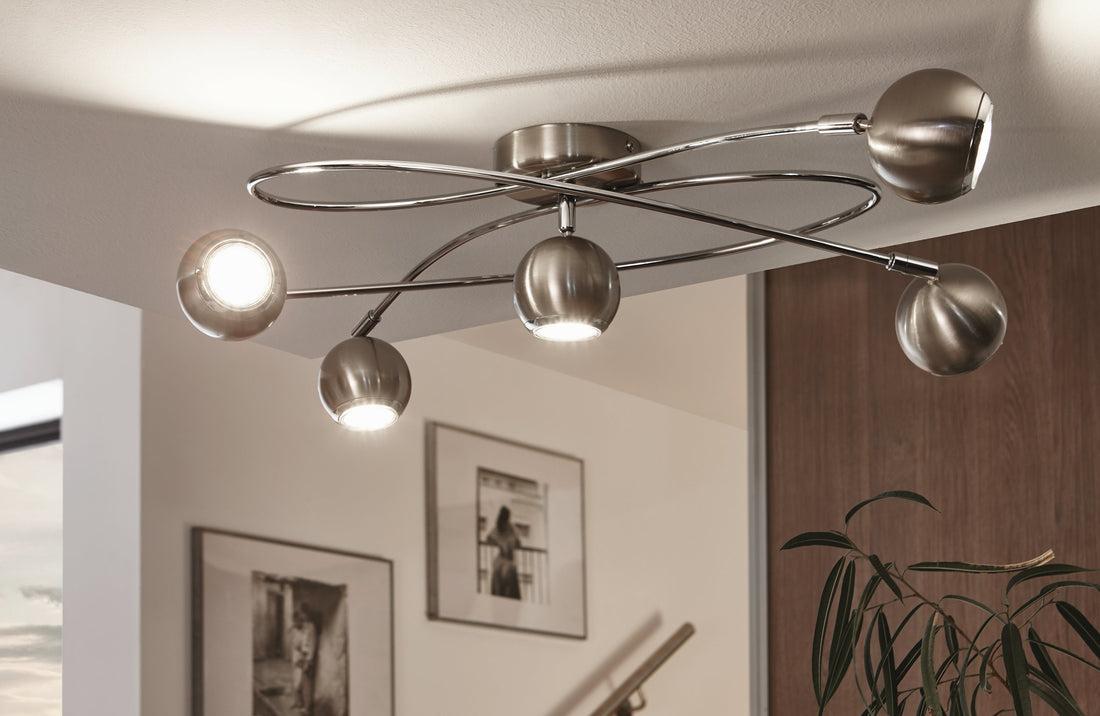 Plafonnier Locanda nickel satiné