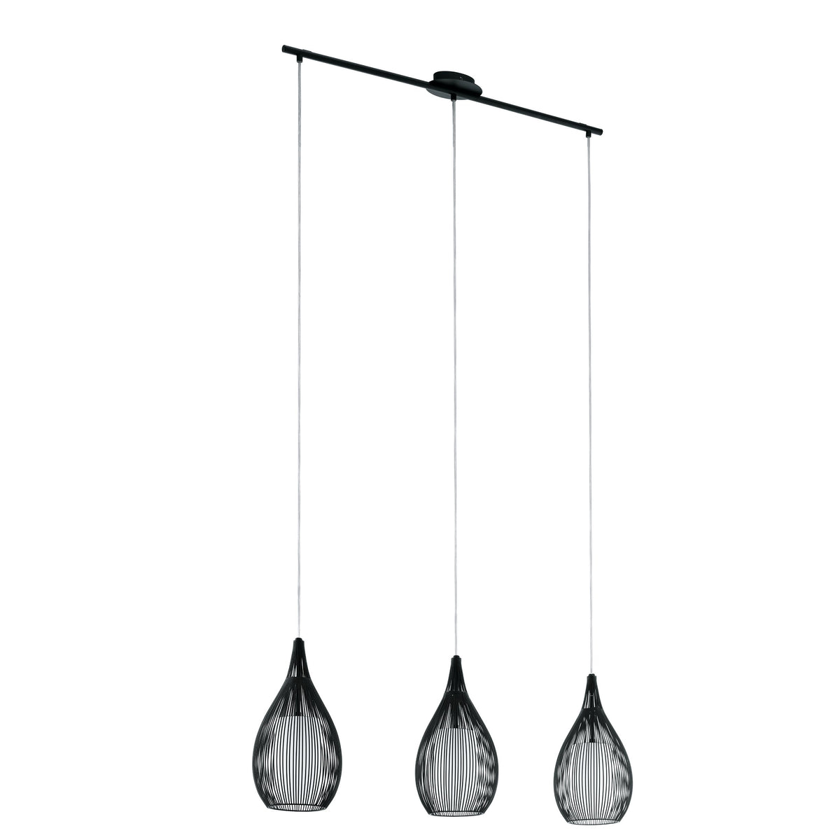 Suspension Razoni noire et blanche, verre (94389)