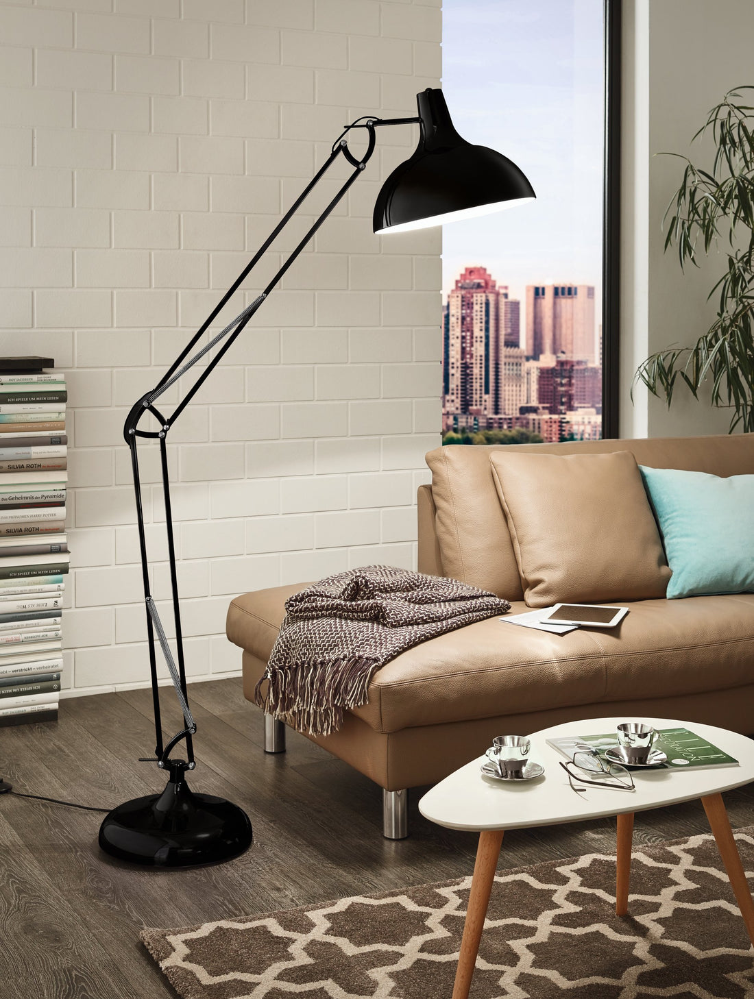 Lampadaire Borgillio noir