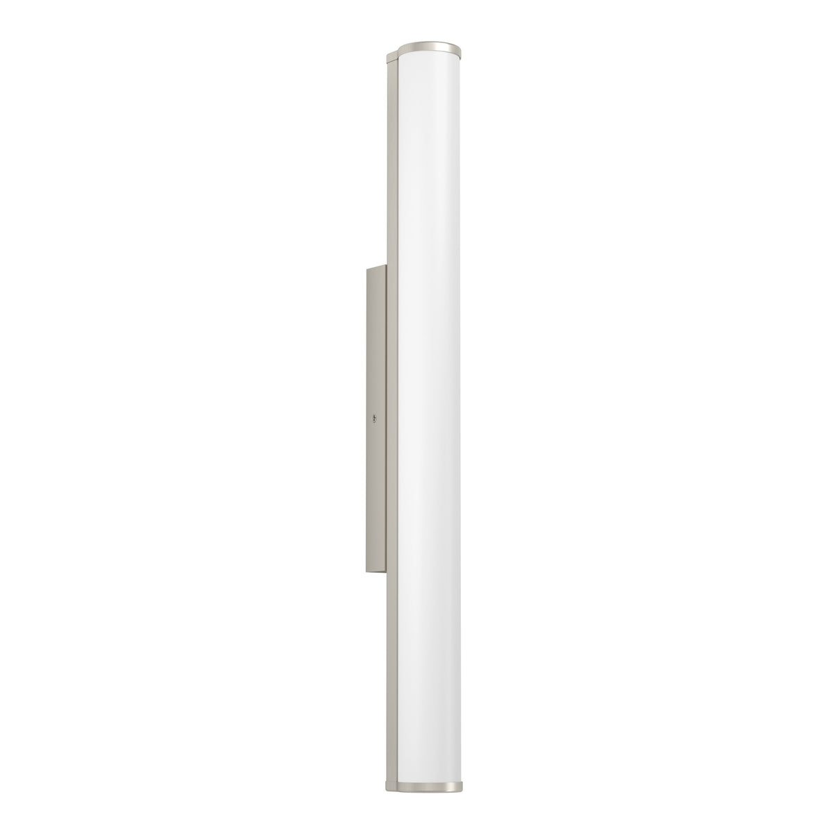 Vue de profil du plafonnier montrant le support mural et le tube diffusant.
