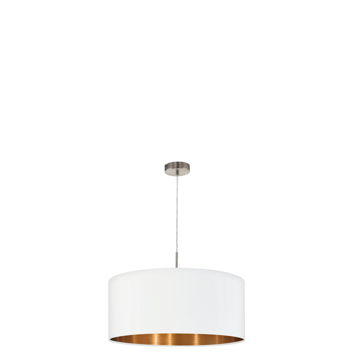 Suspension Pasteri blanche et cuivrée, tissu