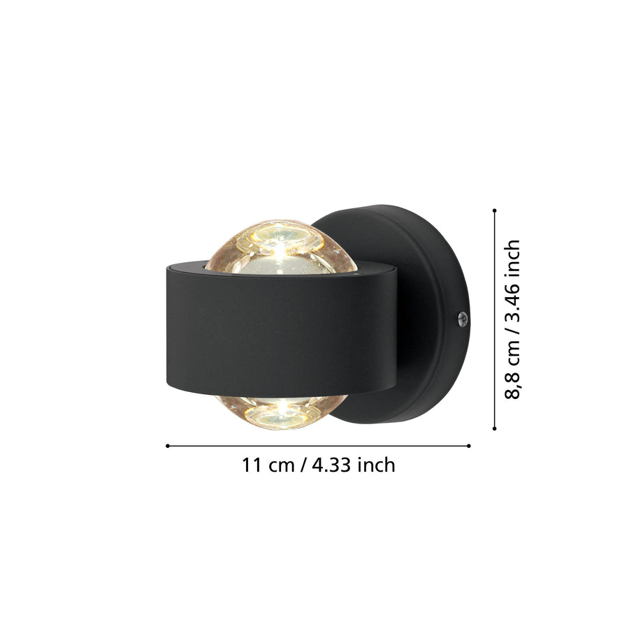 Applique murale Ono 2 anthracite