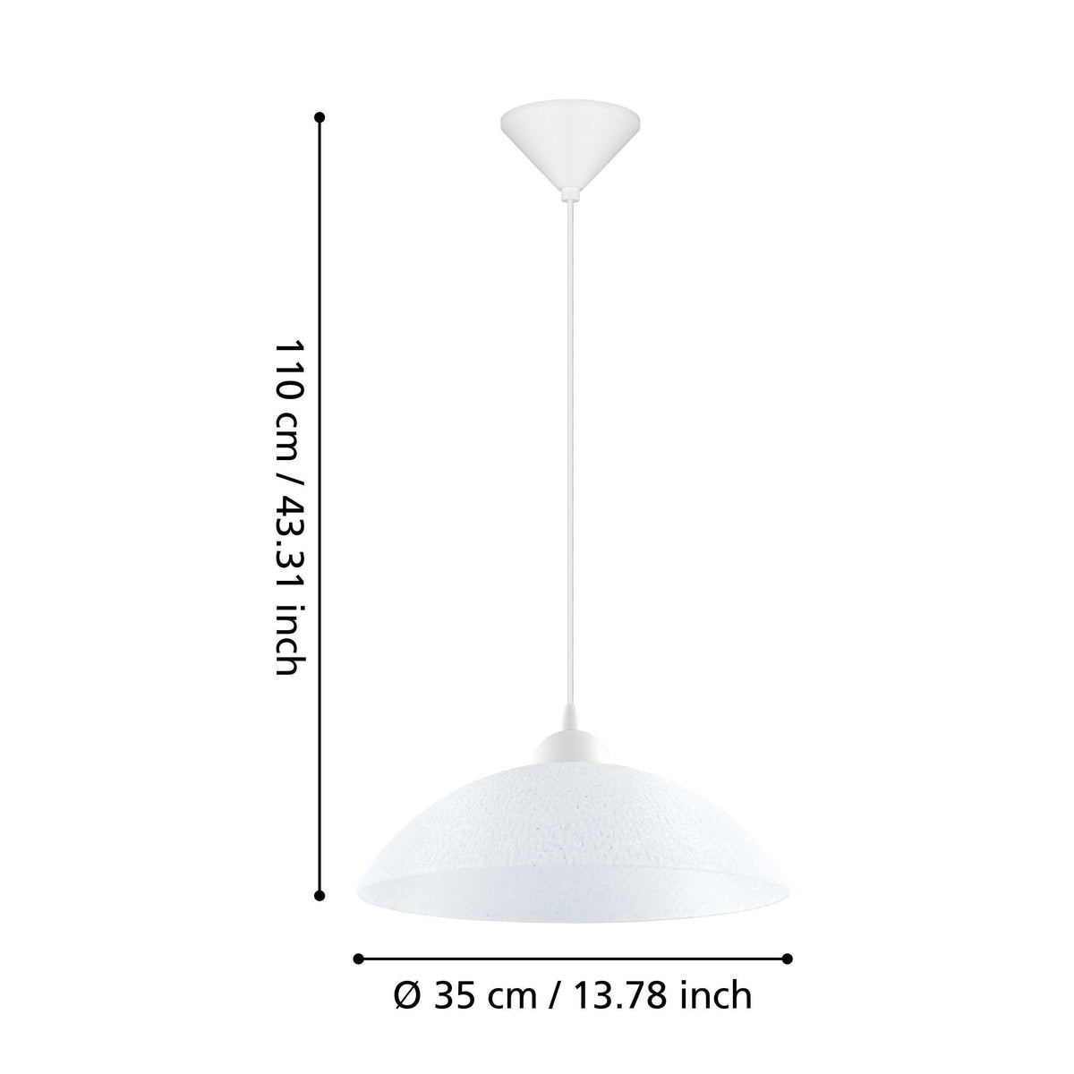 Suspension Vetro blanche, cristal