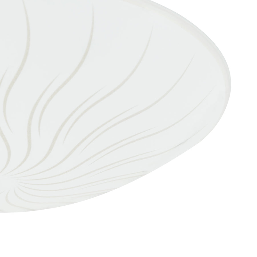 Plafonnier Margitta 1 blanc et transparent, verre, Ø 31,5 cm