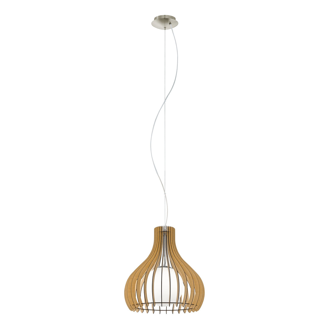 Suspension Tindori bois, verre