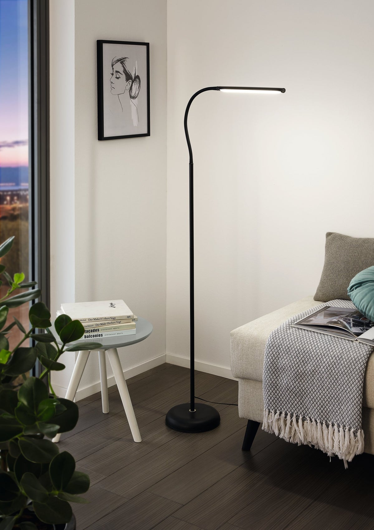 Lampadaire Laroa noir