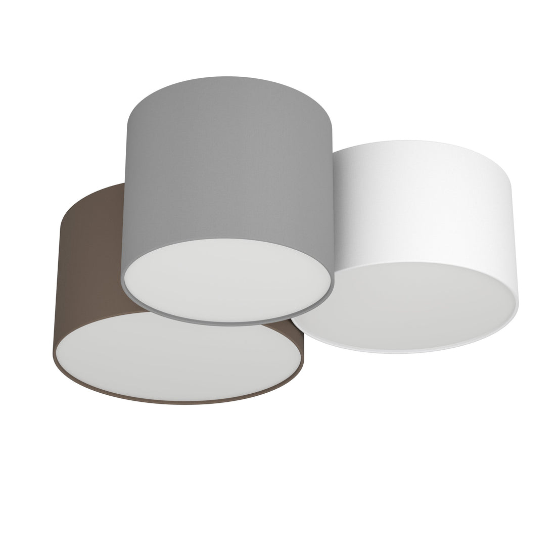 Plafonnier Pastore 3 lumières anthracite et marron