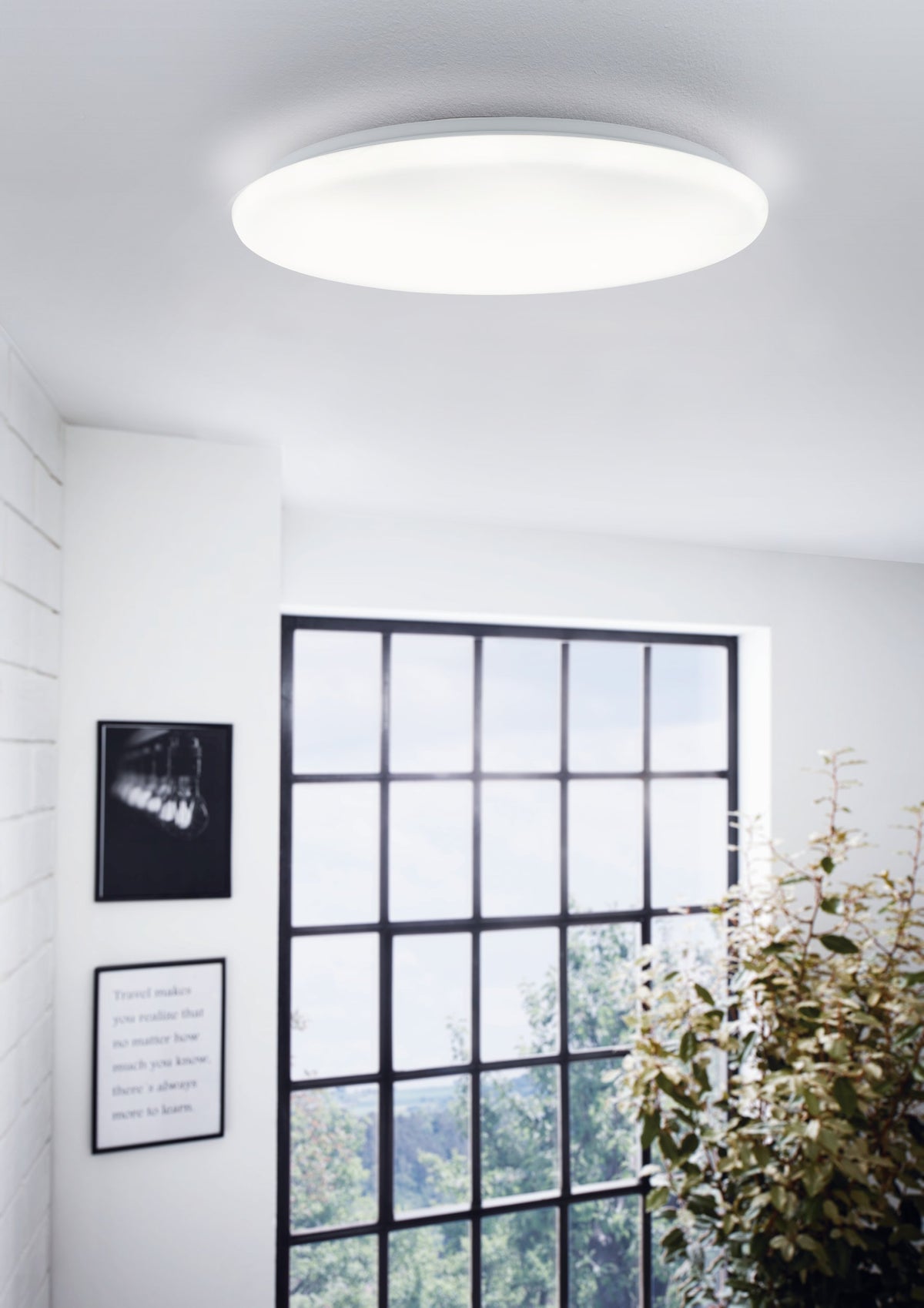 Plafonnier Giron blanc, Ø 57 cm