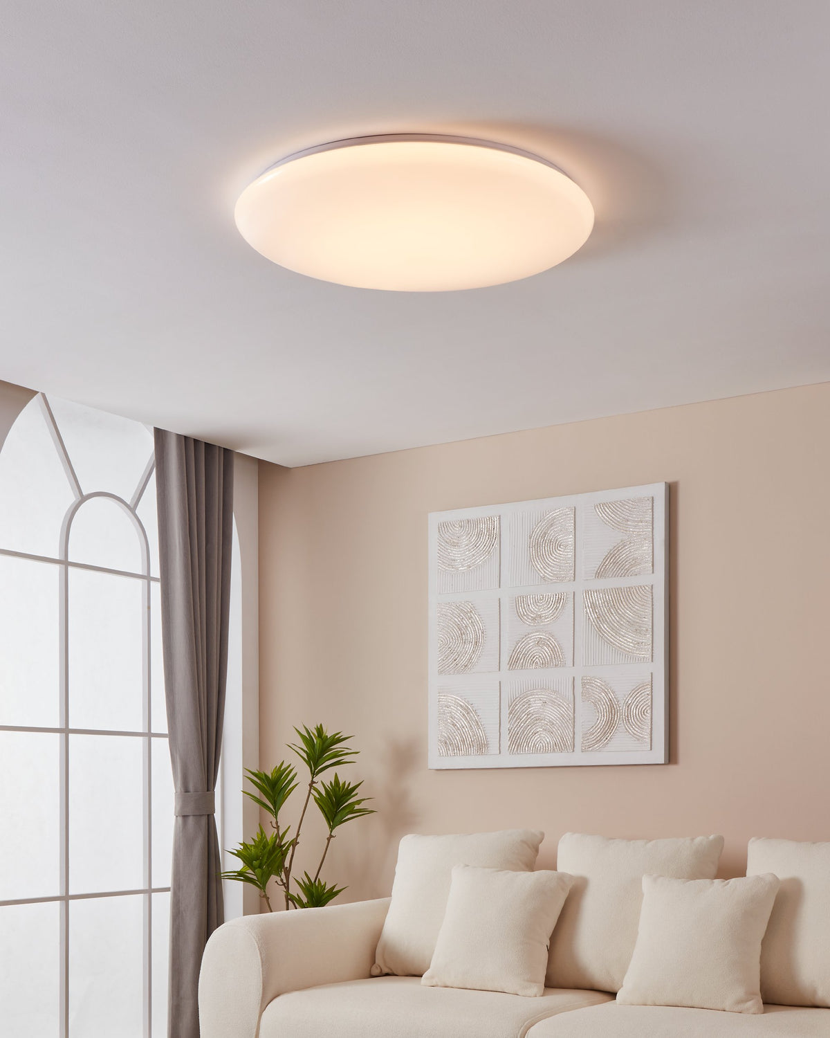 Plafonnier Giron blanc, Ø 76 cm