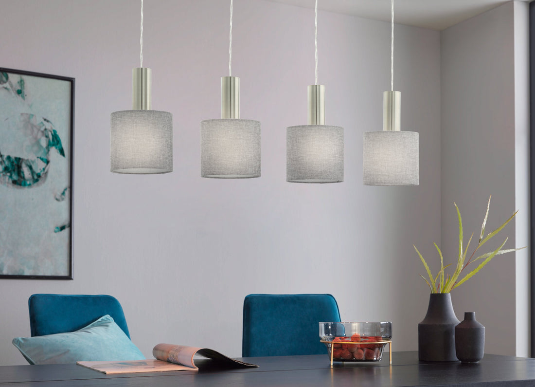 Suspension Concessa 2 4 lumières grise