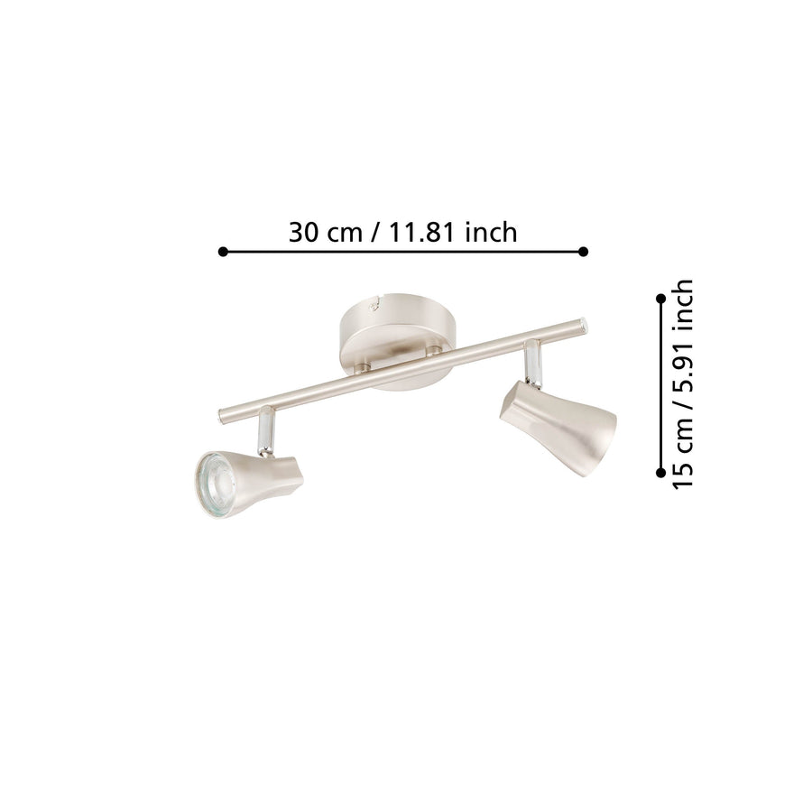 Schéma de dimensions indiquant 30 cm de largeur et 15 cm de hauteur.