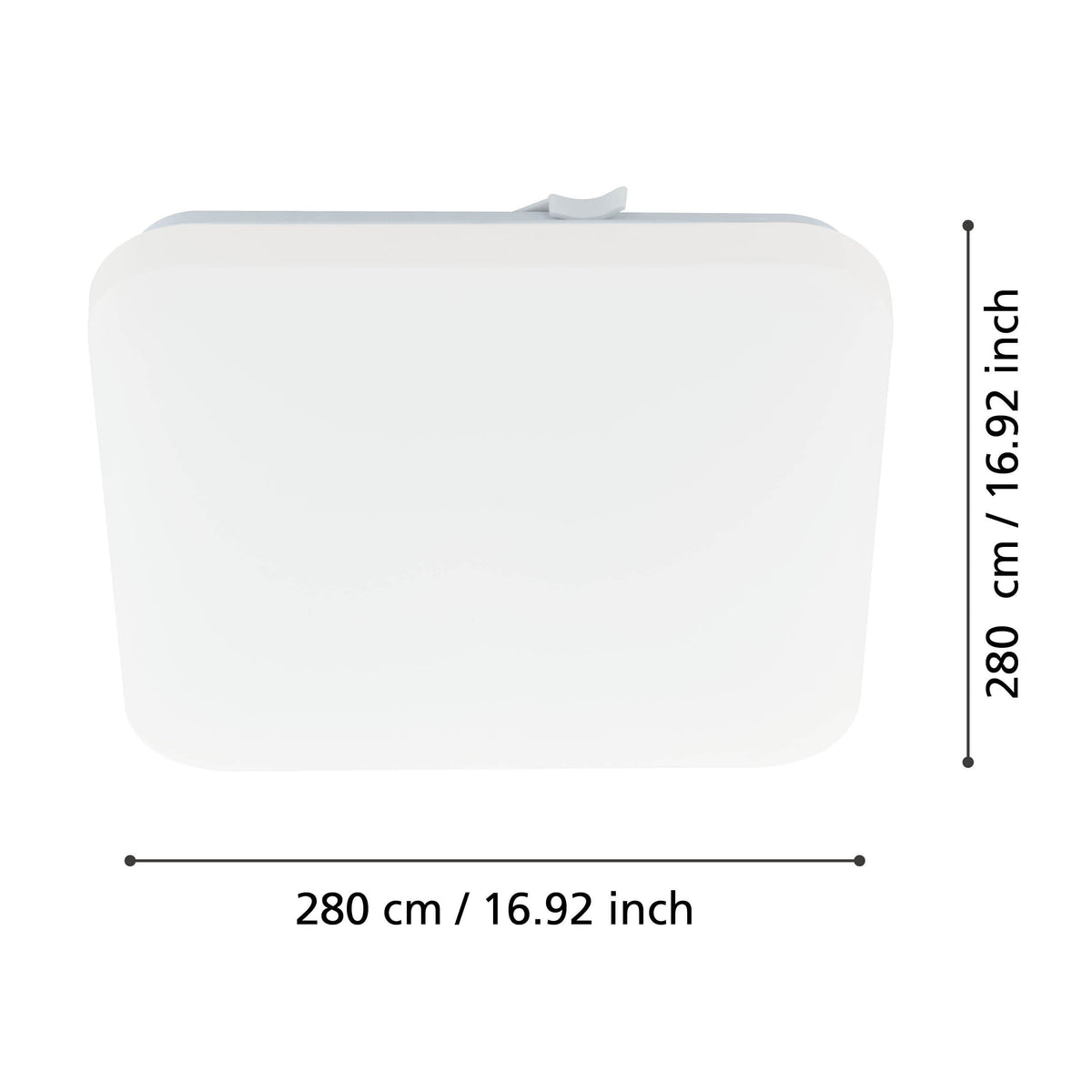 Plafonnier Frania blanc, L 28 cm