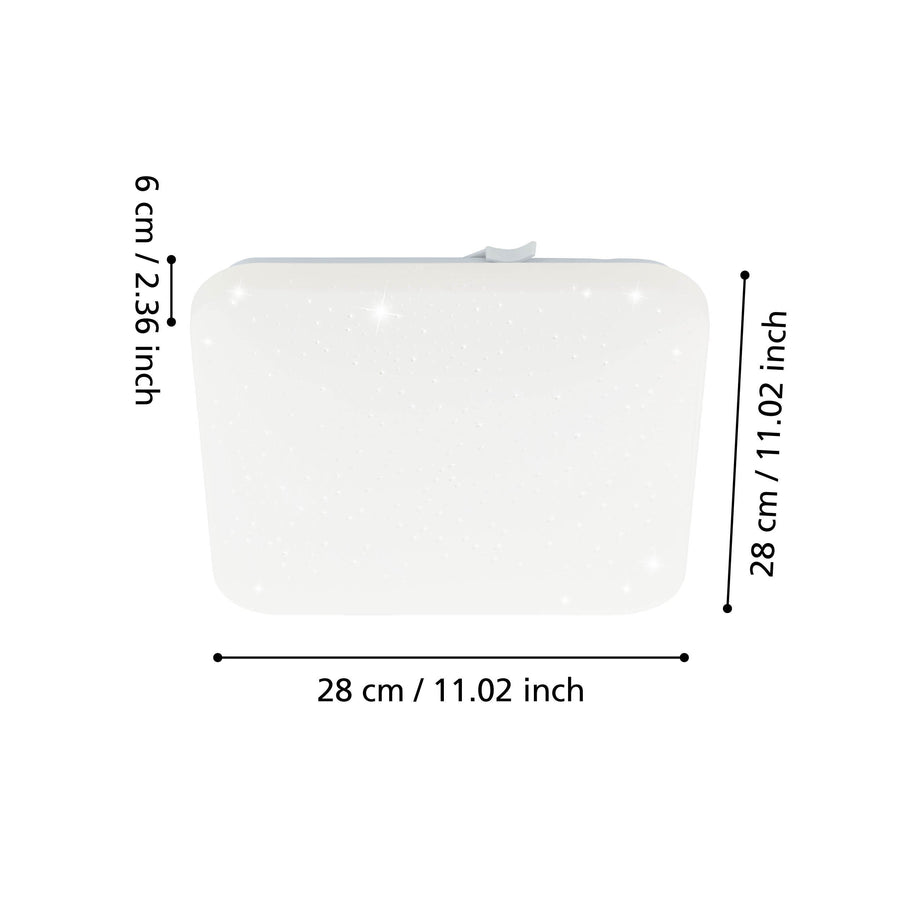 Plafonnier Frania-s blanc, L 28 cm