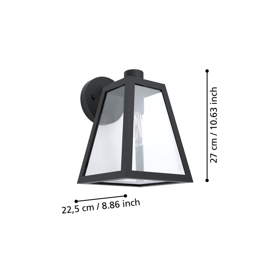 Schéma de dimensions indiquant une hauteur de 27 cm et une largeur de 22,5 cm.