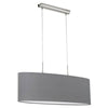 Suspension Pasteri 2 lumières grise, tissu