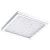 Plafonnier Cardito chromé, cristal