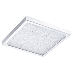 Plafonnier Cardito chromé, cristal