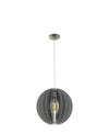 Suspension Fabessa nickel et grise, bois