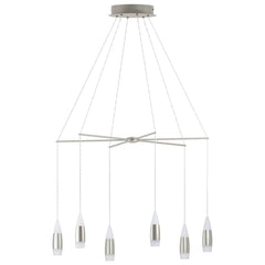 Suspension Santiga nickel satiné, H 110 cm