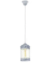 Suspension Langham grise et bleu, verre