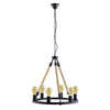 Suspension Findlay 6 lumières noire