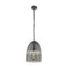 Suspension Marracas nickel et transparente, cristal