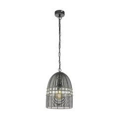 Suspension Marracas nickel et transparente, cristal