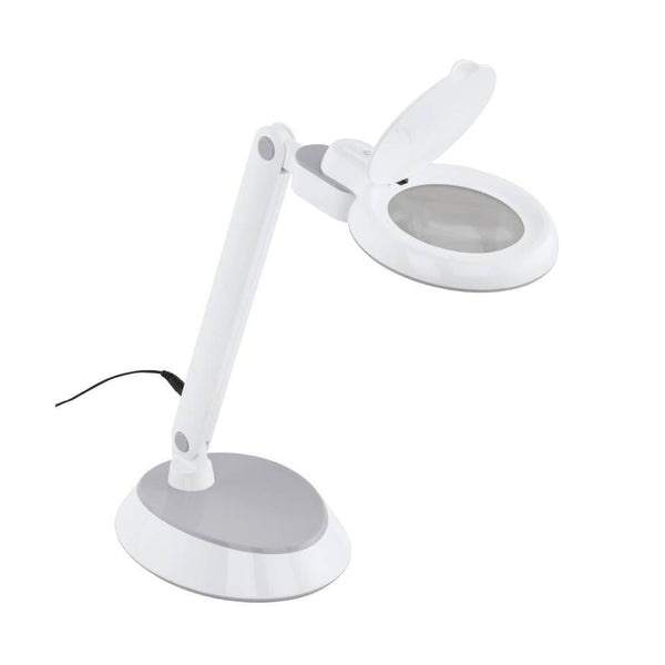 Lampe à poser Lente grise et blanche