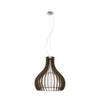 Suspension Tindori nickel satiné et marron foncé
