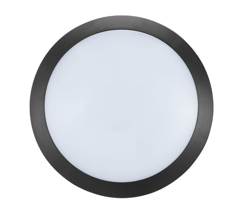 Applique extérieure Bellaria noire et blanche, Ø 30 cm (62223)