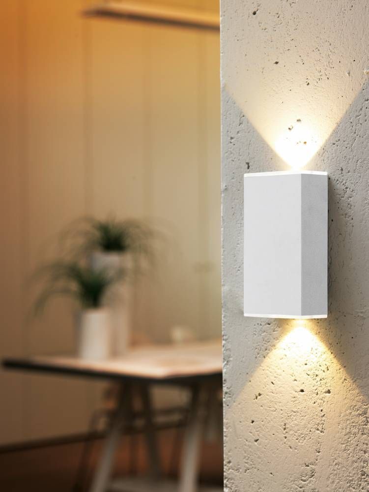 Applique murale Abida-pro argentée et blanche (63697)