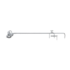 Lampe de bureau Rugove argentée, L 70,5 cm