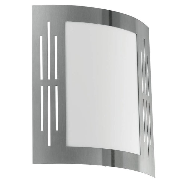 Applique extérieure City inox et blanche (82309)