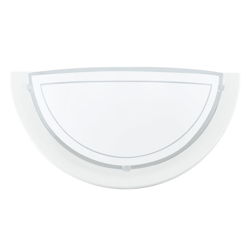 Applique murale Planet 1 blanche et transparente, verre