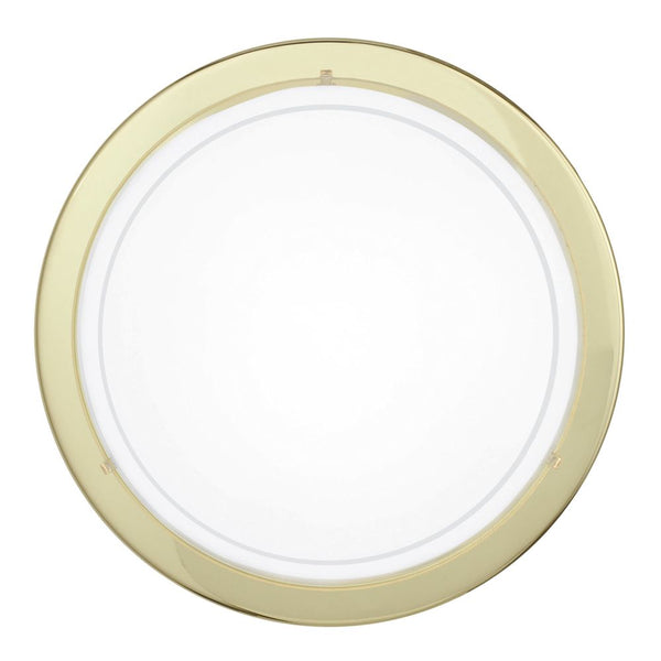Applique murale Planet 1 laiton et blanche, verre
