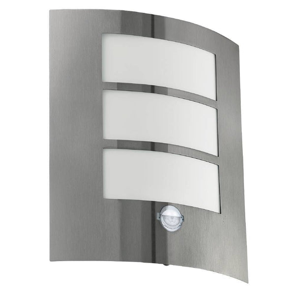 Applique extérieure City inox et blanche (88142)