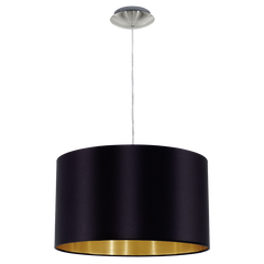 Suspension Maserlo noire et dorée, tissu