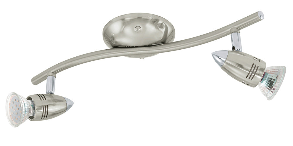 Plafonnier Magnum nickel satiné, L 33 cm