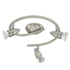 Plafonnier Magnum nickel satiné, H 29,5 cm