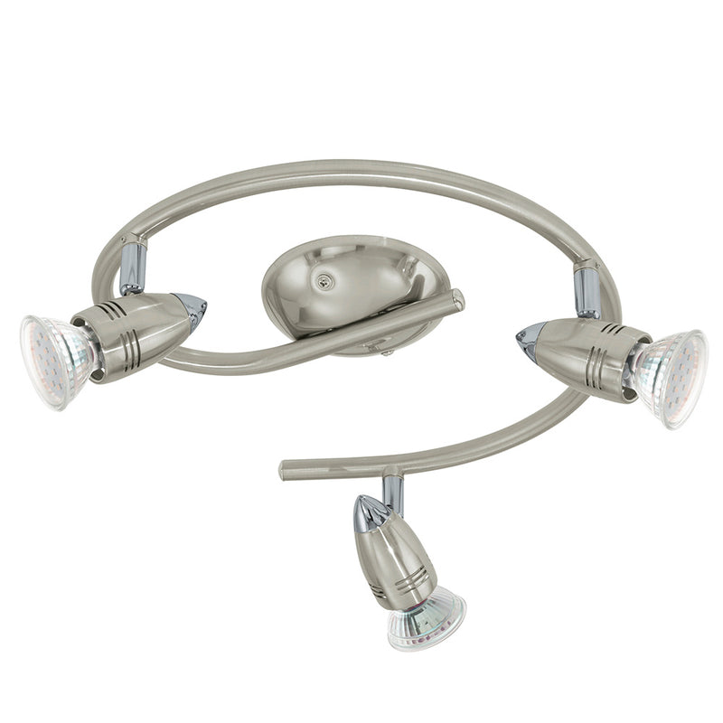 Plafonnier Magnum nickel satiné, H 29,5 cm