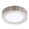 Plafonnier Fueva 1 nickel satiné, Ø 17 cm