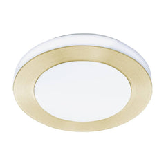 Plafonnier Carpi laiton et blanc