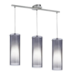 Suspension Pinto Nero nickel et noire mat, verre (90305)