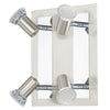 Spot Rottelo nickel satiné, L 26 cm
